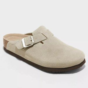 Suede Clog Mule Flats